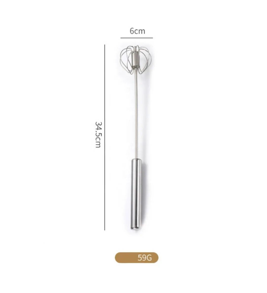 Stainless Steel Semi-Automatic Egg Beater