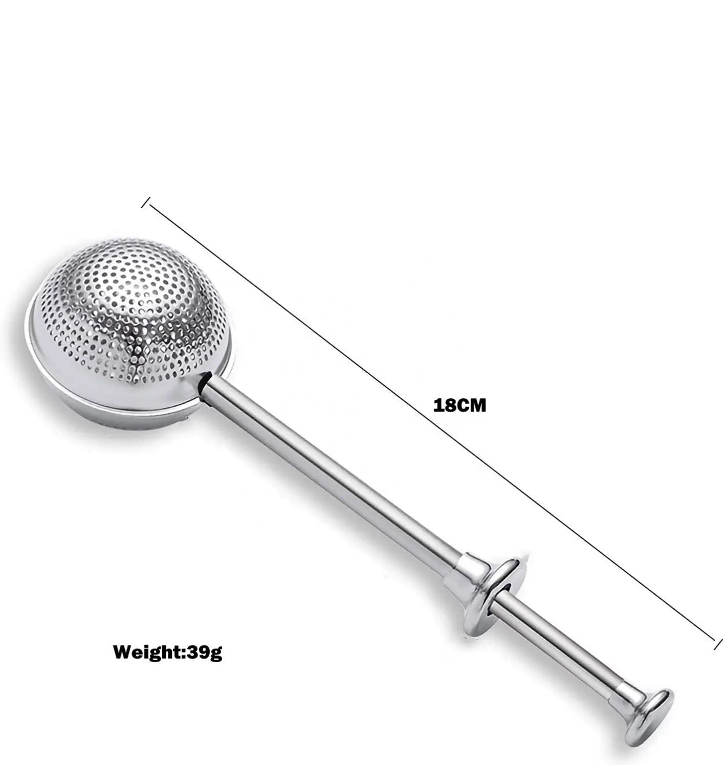 Hot Sale Tea Ball Stainless Steel Loose Leaf Tea Infuser Strainer with Push Handle - Trends and More